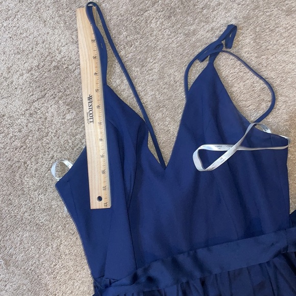 Navy David’s Bridal Bridesmaid Gown - Picture 6 of 9